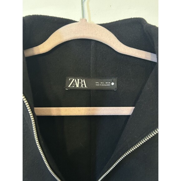 ZARA DOUBLE FACED WOOL BLEND Cropped Coat ZW COLLECTION L - Picture 3 of 4